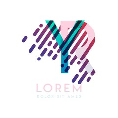 YR logo with the theme of galaxy speed and style that is suitable for creative and business industries. RY Letter Logo design for all webpage media and mobile, simple, modern and colorful.