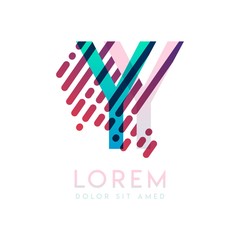 YY logo with the theme of galaxy speed and style that is suitable for creative and business industries. YY Letter Logo design for all webpage media and mobile, simple, modern and colorful.