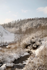 River landscape in winter