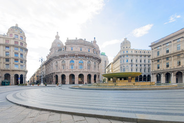 Fototapeta na wymiar Piazza de Ferrari, Genoa