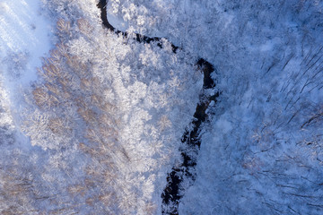 Aerial view of river