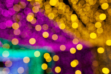 Abstract of colorful bokeh light background, darkness concept
