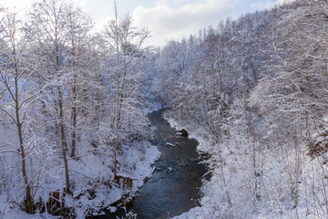 Aerial view of river