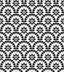 Japanese floral vector seamless repeating pattern.