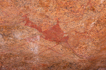 San people cave drawings in Spikzkoppe, Namibia