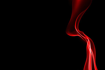 Obraz premium fire of red smoke abstract on black background, darkness concept