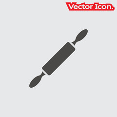 Rolling pin icon isolated sign symbol and flat style for app, web and digital design. Vector illustration.
