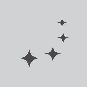 Shine icon isolated sign symbol and flat style for app, web and digital design. Vector illustration.