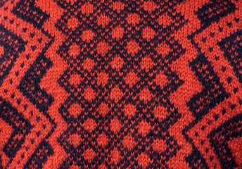 Norwegermuster, hangestrickt, groß
