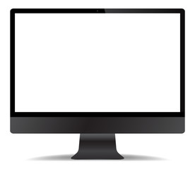Blank Computer Monitor Isolated On White Background