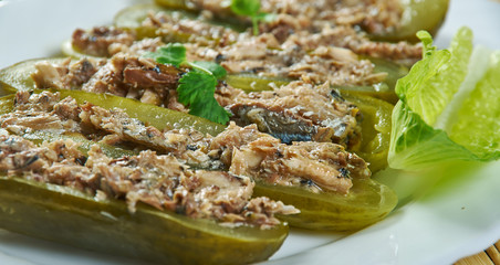 Tuna Salad Pickle Boats
