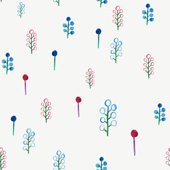 stylized flowers in the form of circles on a white background. painted by hand in watercolor