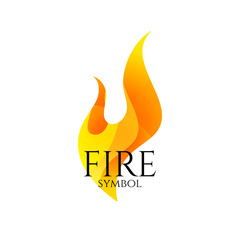 Fire logo vector icon. Conceptual flame symbol