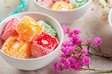 Turkish delight close up