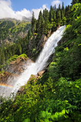 Krimml Waterfalls in  High Tauern National Park (Austria)
