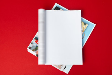 Mock-up magazine or catalog. Blank page.
