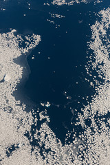 Antarctica Coastline and Icebergs