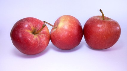 red apples isolated on white background