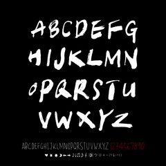 Obraz premium 벡터 문자 / 손으로 쓴 글씨체