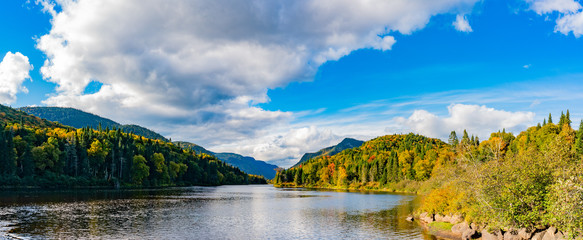 Beautiful fall color of Jacques-Cartier National Park