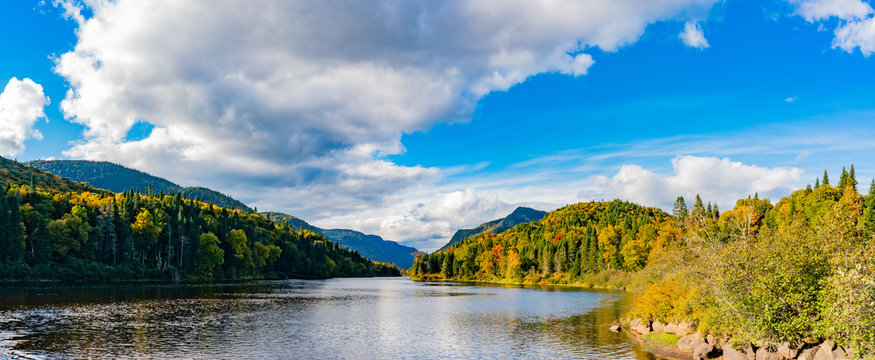 Beautiful fall color of Jacques-Cartier National Park