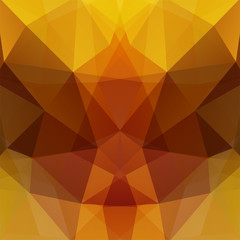 Background of brown, yellow, orange geometric shapes. Brown mosaic pattern. Vector EPS 10. Vector illustration