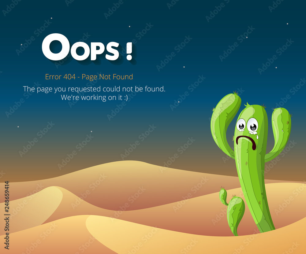 Poster Error 404 page layout vector design. Website 404 page creative concept. The page you requested could not be found. Oops 404 error page.