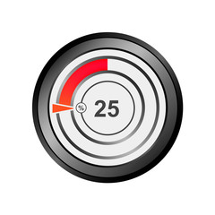 Fototapeta premium Vector color percentage chart indicator. Vector Illustration