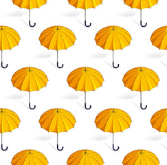 Umbrellas seamless background, weather and outdoors, fashion accessories theme, vector wallpaper or web site background.