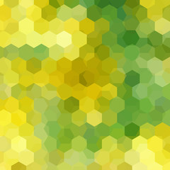 Fototapeta na wymiar Background of yellow, green geometric shapes. Mosaic pattern. Vector EPS 10. Vector illustration