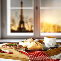 Continental breakfast and window space 