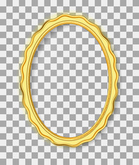 oval gold vintage picture frame