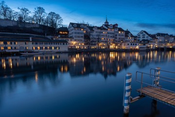 Blue hour at Schipfe, Z&uuml;rich