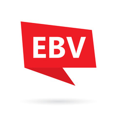 EBV (Epstein–Barr virus) acronym on a speach bubble- vector illustration