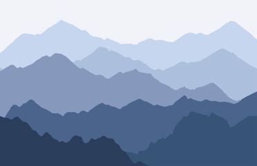 Scenic panorama with Mountains