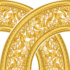 gold vintage tile pattern 