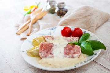 Baked Endives with ham and Bechamel sauce