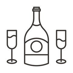 Holiday New Year Champagne Glasses