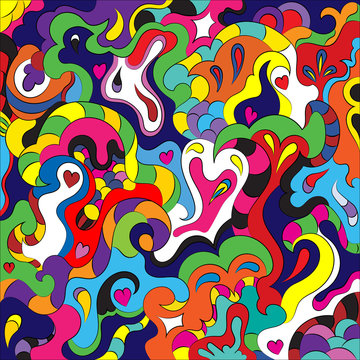 Abstract heart to the day of Saint Valentine. Declaration of love