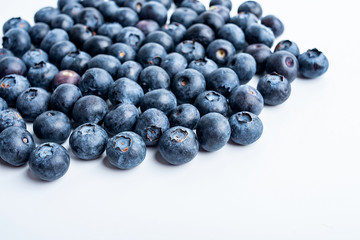 Blueberry on white background