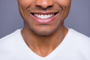 Close-up cropped portrait of his he nice handsome attractive well-groomed cheerful cheery guy...