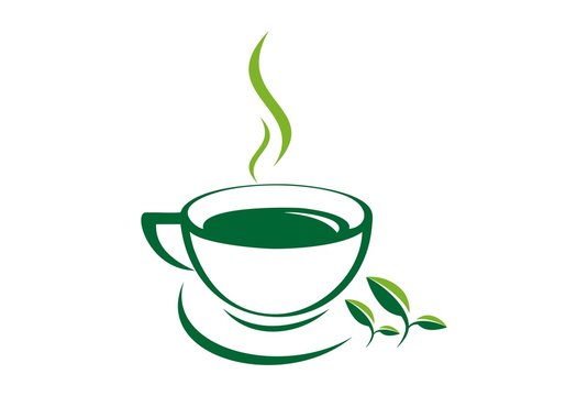 drink tea cup herbal hot logo icon