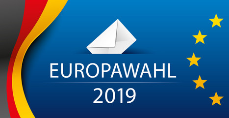 European elections 2019. Germany. German. Vector illustration