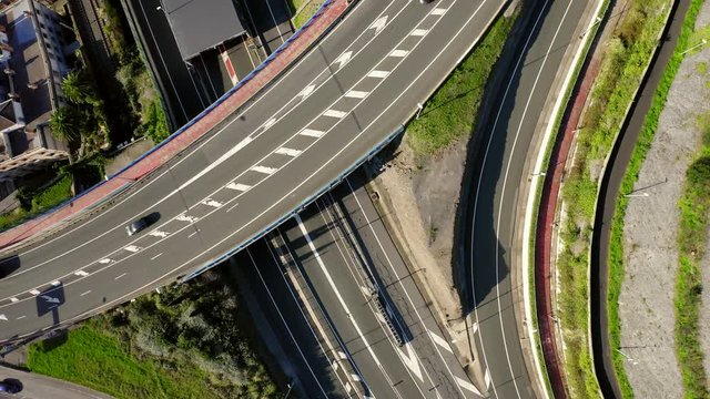 Aerial; drone view of Bilbao capital of Basque country; city panorama with modern architecture and contemporary art objects; new life of ancient city; the combination of old town and modern urbanism