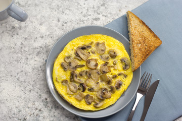 breakfast omelette with mushrooms