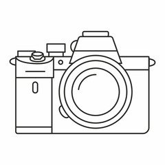 Full frame mirrorless camera icon outlines