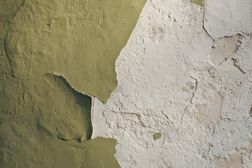 Old wall with peeling paint