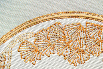 Beautiful Oriental motif, flower embroidery pattern