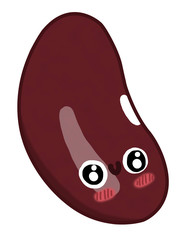 Kawaii vegetable bean with face