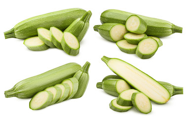 zucchini isolated on white background, clipping path, full depth of field